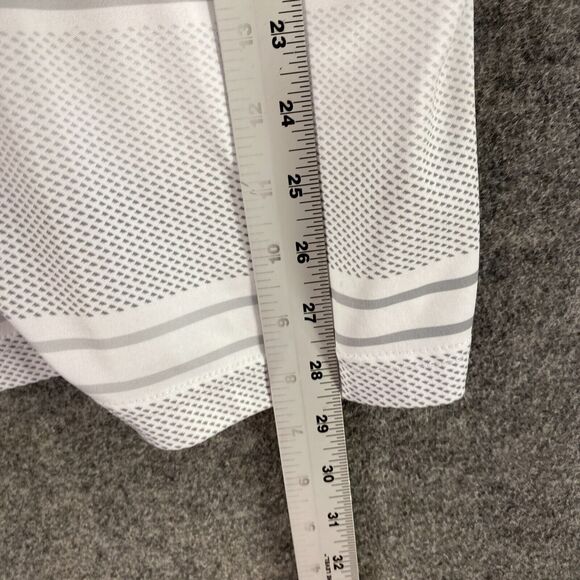 Ben Hogan Polo Shirt Men XL Gray Striped Collared Button Up Short Sleeve Regular - Picture 5 of 6